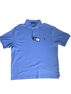 New Polo Ralph Lauren Mens Classic Fit Polo Shirt Size 2XB Blue Preppy  Logo